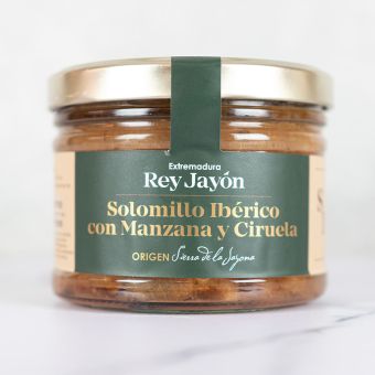 Solomillo ibérico con manzana y ciruela